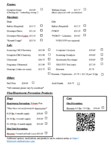 Price list